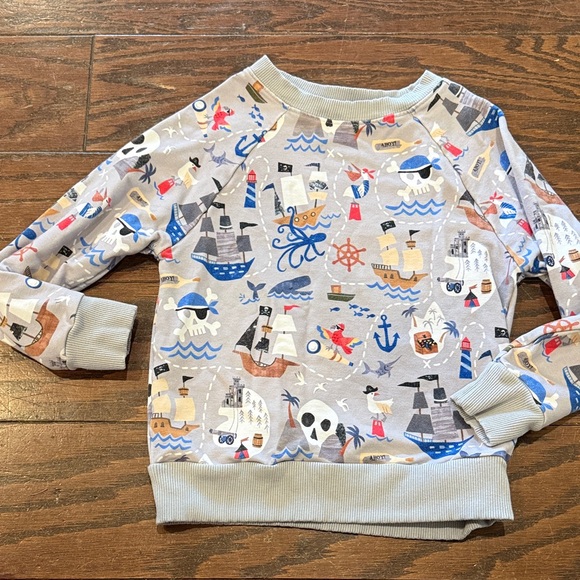 Little Sleepies Pirate’s Map crewneck, size 5 - Picture 2 of 6